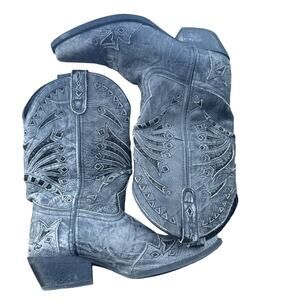 Laredo By Dan Post Boots Stevie 52120 Size 8.5 Cowboy Western Distressed Sequin